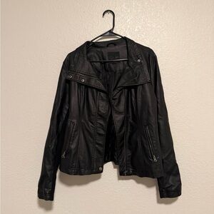 RD Style Women's Classic Black Leather Jacket
